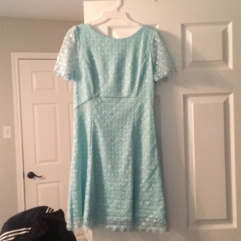 light blue lace dress